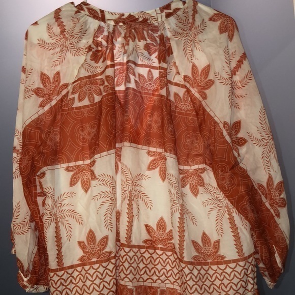 Johnny Was button down printed blouse Three-quarter sleeve - Picture 6 of 8